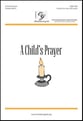 A Child's Prayer Unison/Two-Part choral sheet music cover